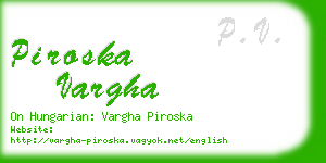 piroska vargha business card